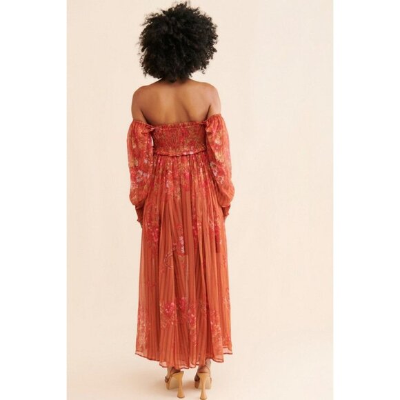 Free People Angel Eyes Maxi Dress Womens M Whimsy Fairy Floral Boho Chic Prairie - Picture 2 of 9